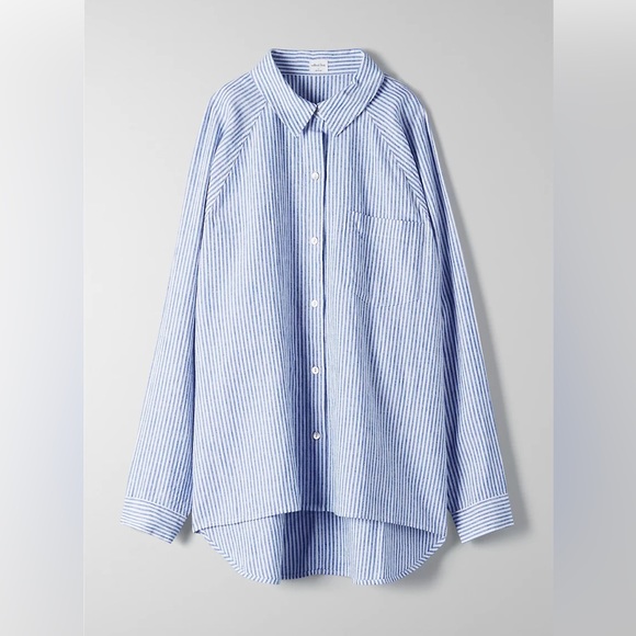 Wilfred Linen Boyfriend Button Down - Picture 1 of 9